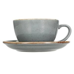 Dark grey Набір чашка для чаю 320мл+блюдце 15см 222134/DG-6